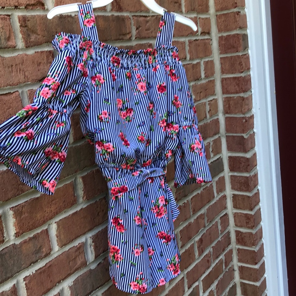 Girls My Michelle Cold Shoulder Romper